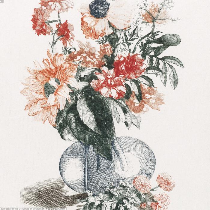 Composition florale sur pied